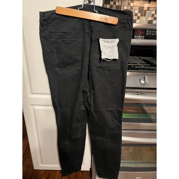 New Good American Good Legs Black Skinny Jeans 14-18 - Picture 3 of 6